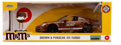Jada 1/24 M&M’s ブラウン&ポルシェ 911 ターボ　　8/14 PORSCHE 911 TURBO & BROWN M&M FIGURE 1/24 DIECAST MODEL CAR