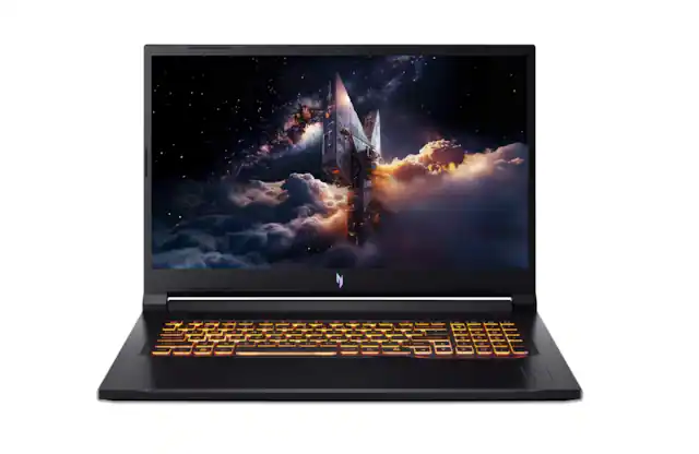 Front. Acer - 17.3" Nitro V 17 AI Laptop 1920x1080 Ryzen 7 Octa‑Core 32GB 1TB SSD ANV17‑41‑R75F.