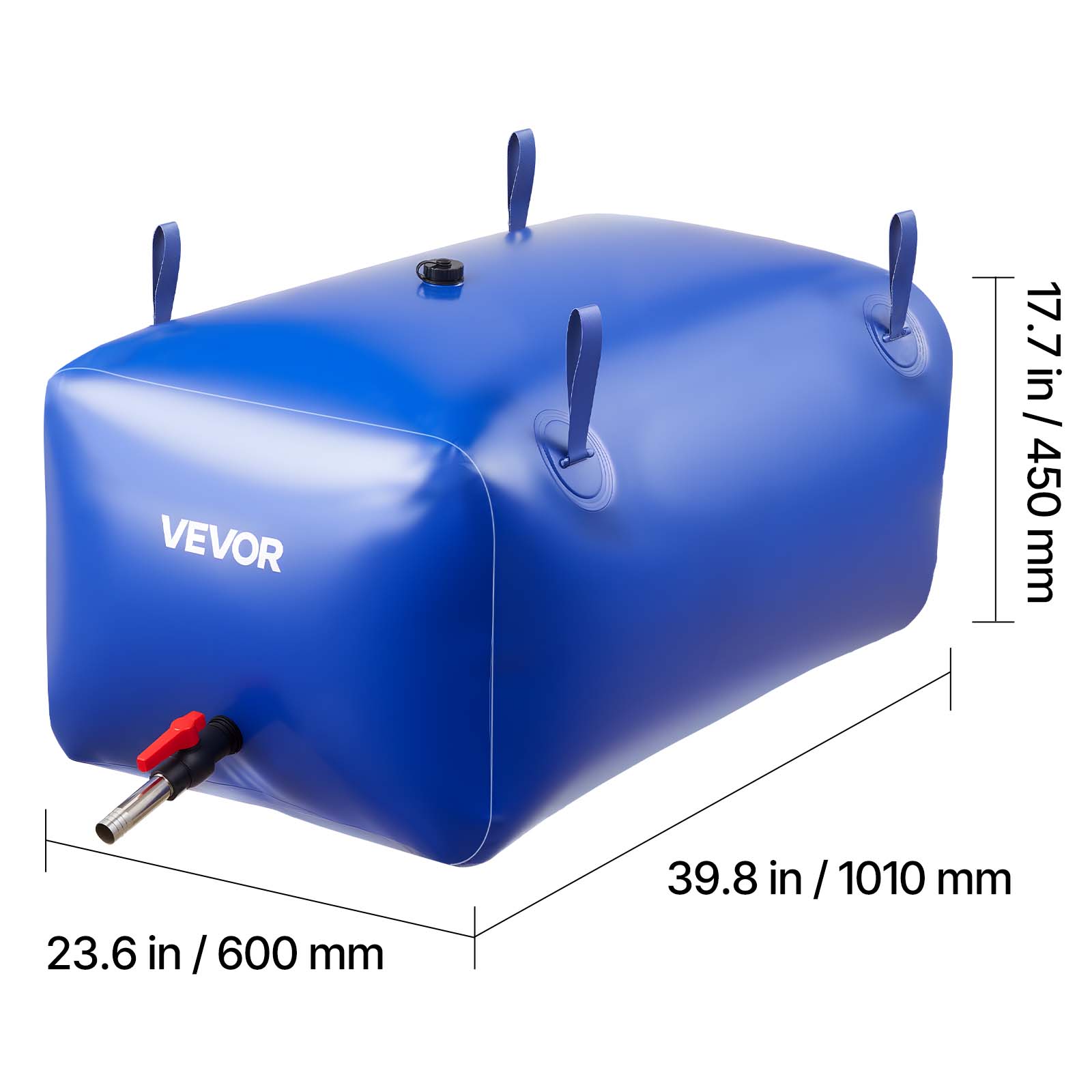 VEVOR in 17.7in / 450 mm 23.6 in / 600 mm 39.8 in / 1010 mm