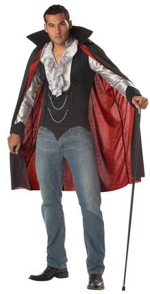 Front. California Costumes - Very Cool Vampire Costume Adult Large - Black.