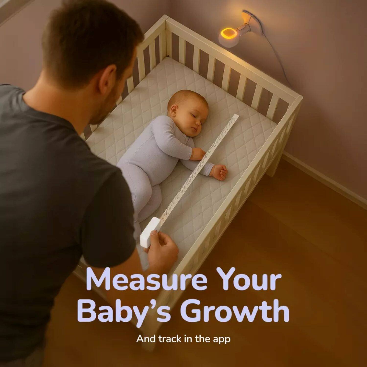 Measure Your Baby's Growth  
And track in the app