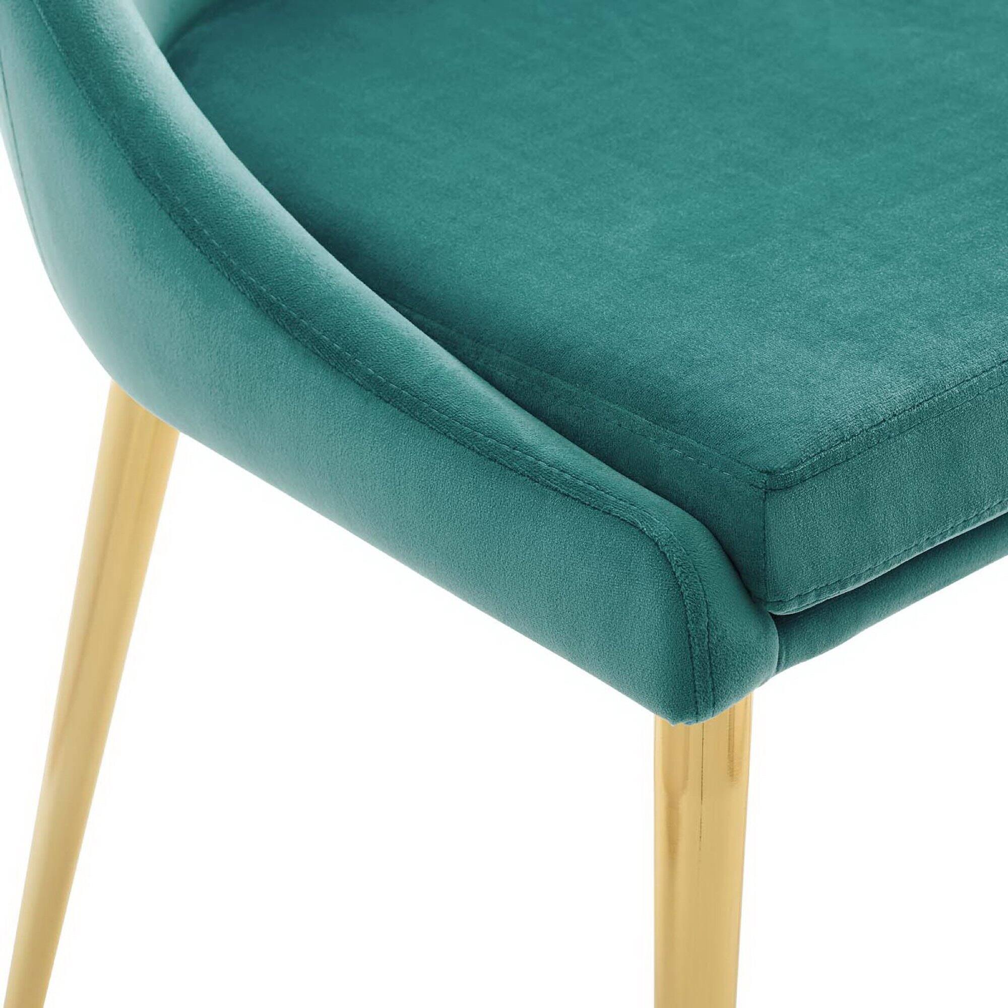 Alt View 3. Modway - Viscount Modern Accent Performance Velvet Dining Chair by Modway - Teal.