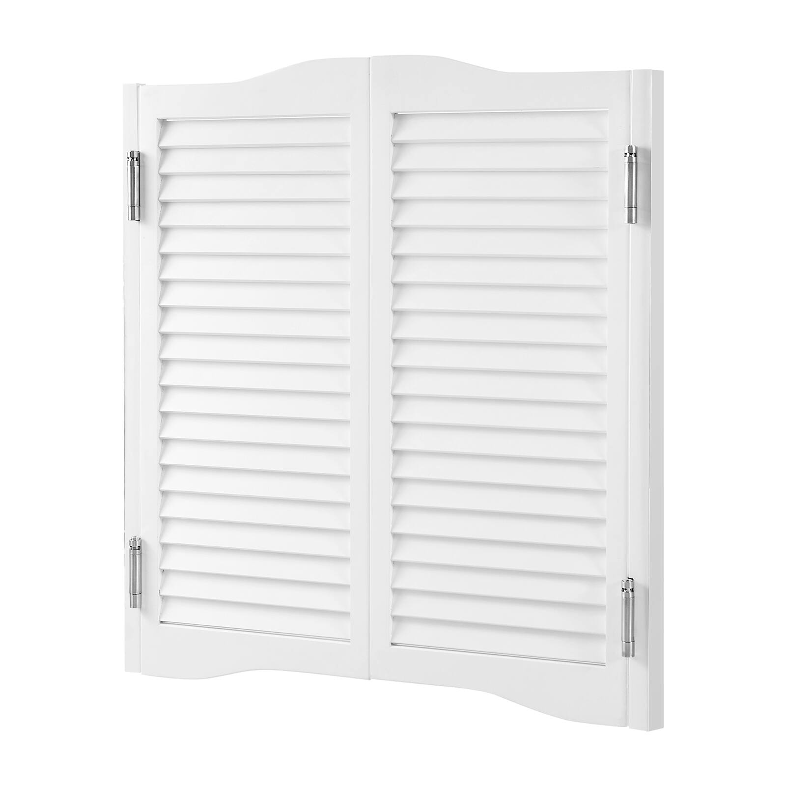 Alt View 5. VEVOR - Double Saloon Doors, 36"W x 36" H Arched Top Interior Swinging Cafe Doors, Premium Pine Wood, with Hinges & Hardware Kit - White.