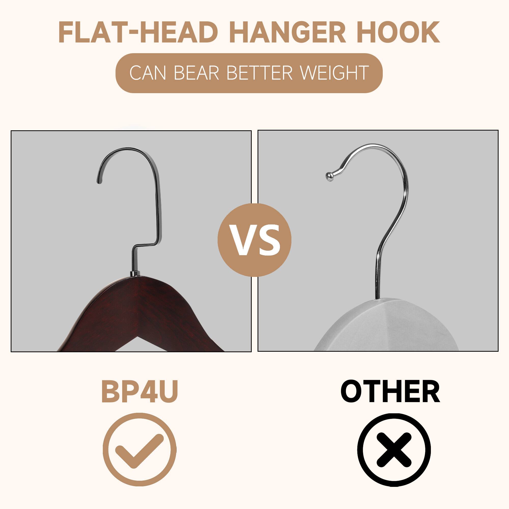 FLAT-HEAD HANGER HOOK  
CAN BEAR BETTER WEIGHT  

BP4U  
VS  
OTHER