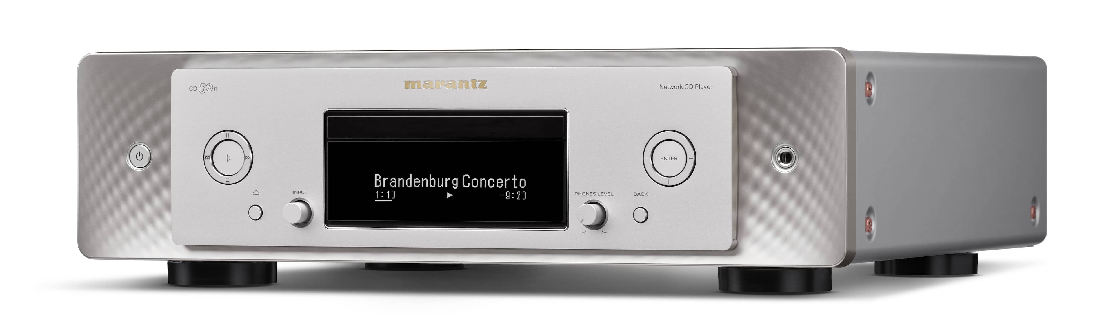 Angle. Marantz - CD 50n CD Player - Silver Gold.