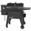 Angle. Pit Boss - Navigator Wood Pellet Grill with Grill Cover - Black.