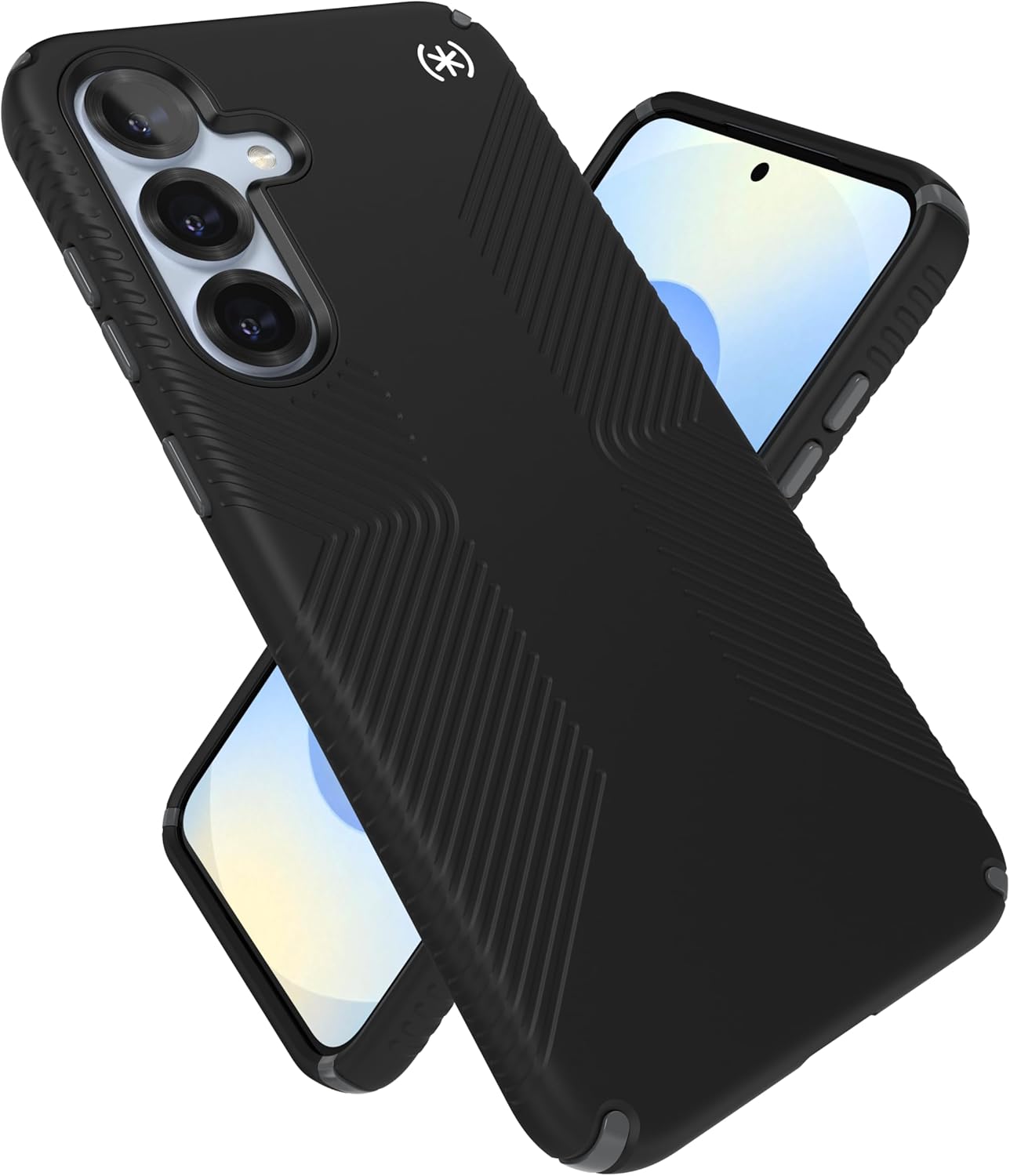 Front. Speck - Speck Presidio2 Grip Samsung Galaxy S25 Plus - Black - Black.