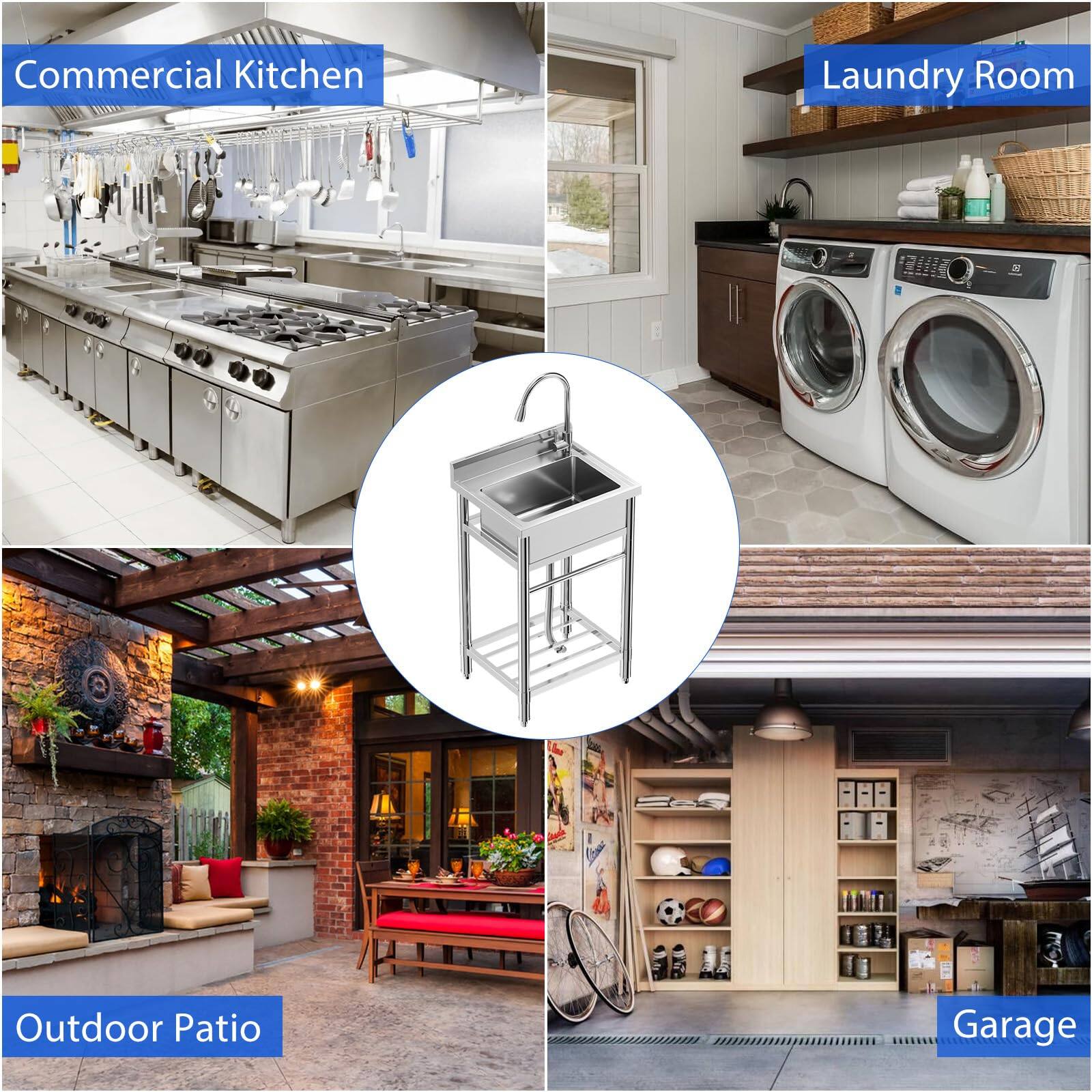 - Commercial Kitchen
- Laundry Room
- Outdoor Patio
- Garage