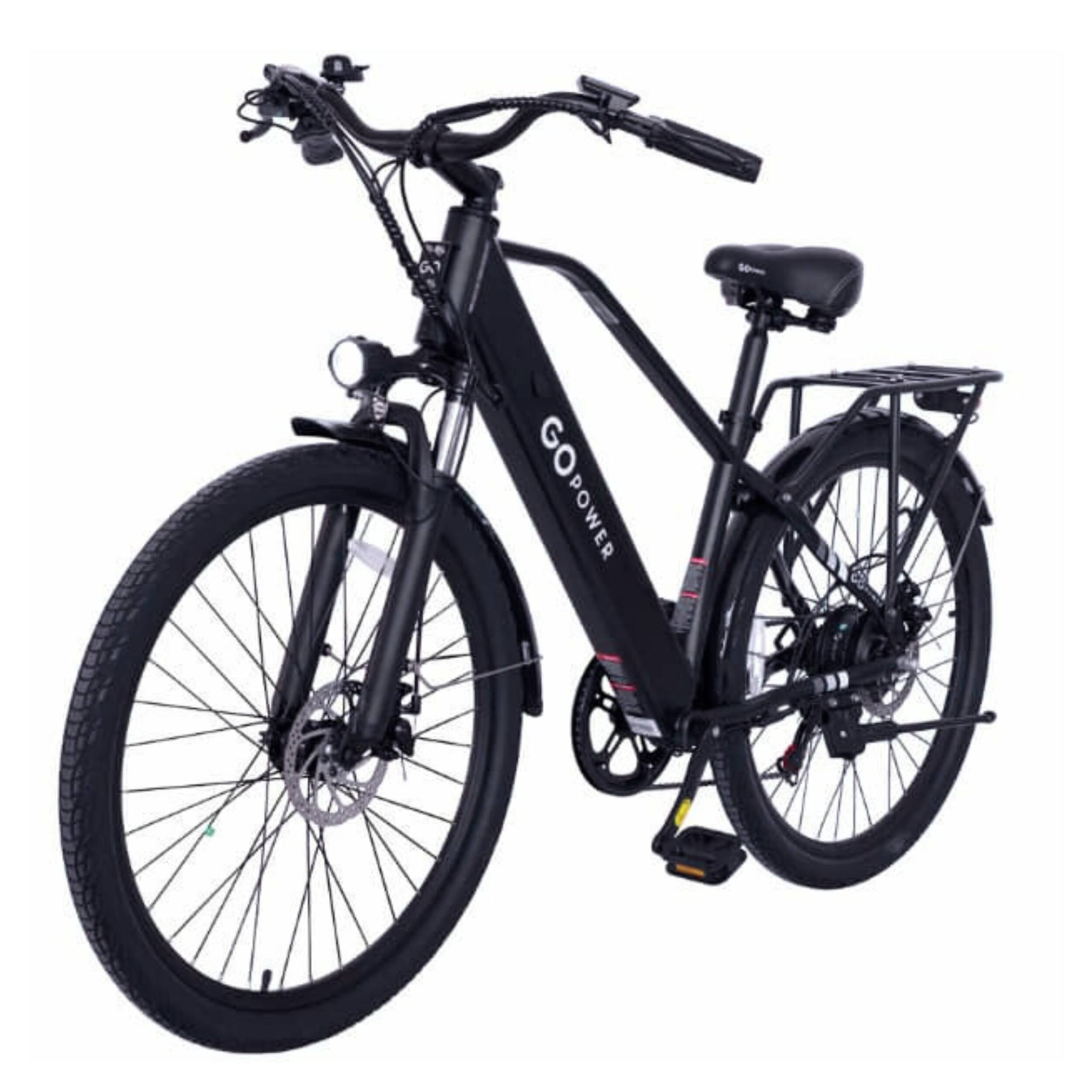 Alt View 4. GoPowerBike - GoPowerBike GoScout Folding Electric Bike 20mph Max Speed & 500W Motor | Black - Black.