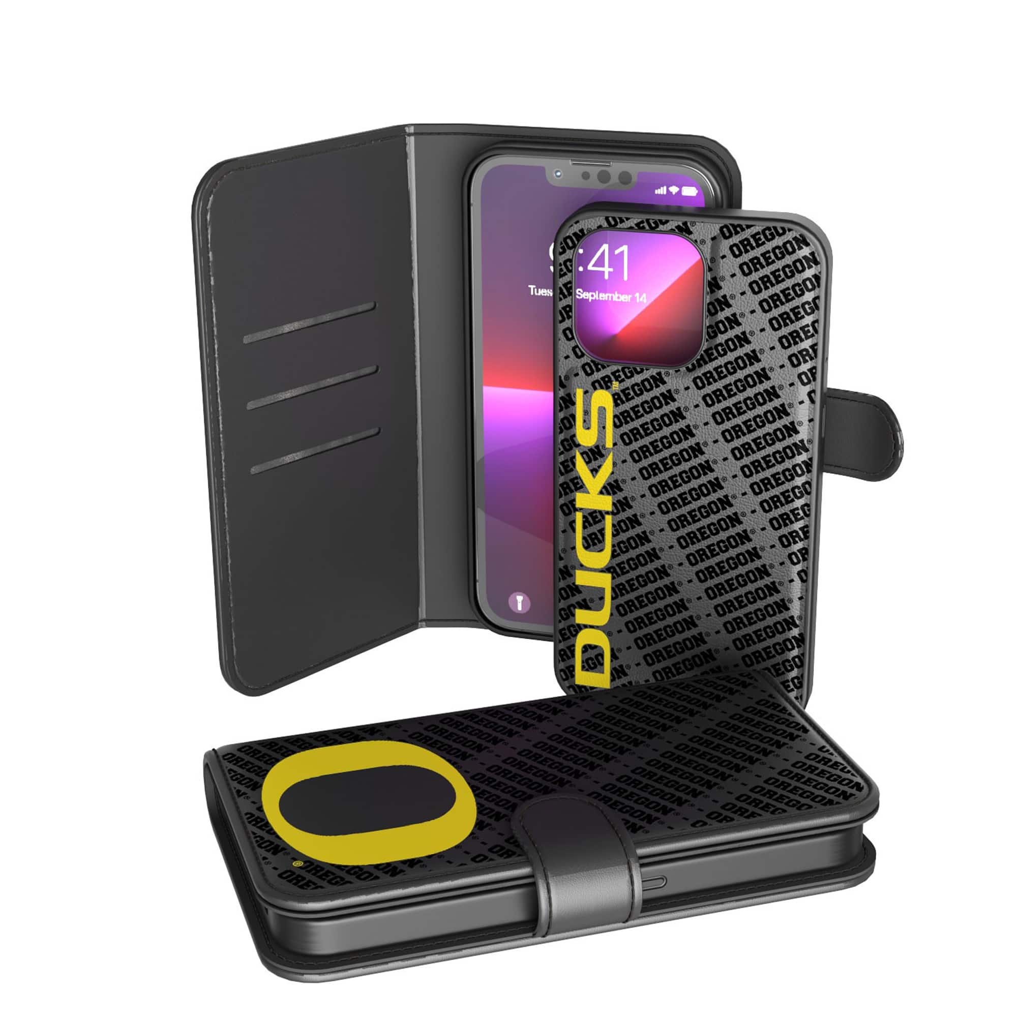 Photos - Case Oregon Keyscaper - NCAA -  Ducks iPhone Wallet  - 14 - Multicolor 4950184 