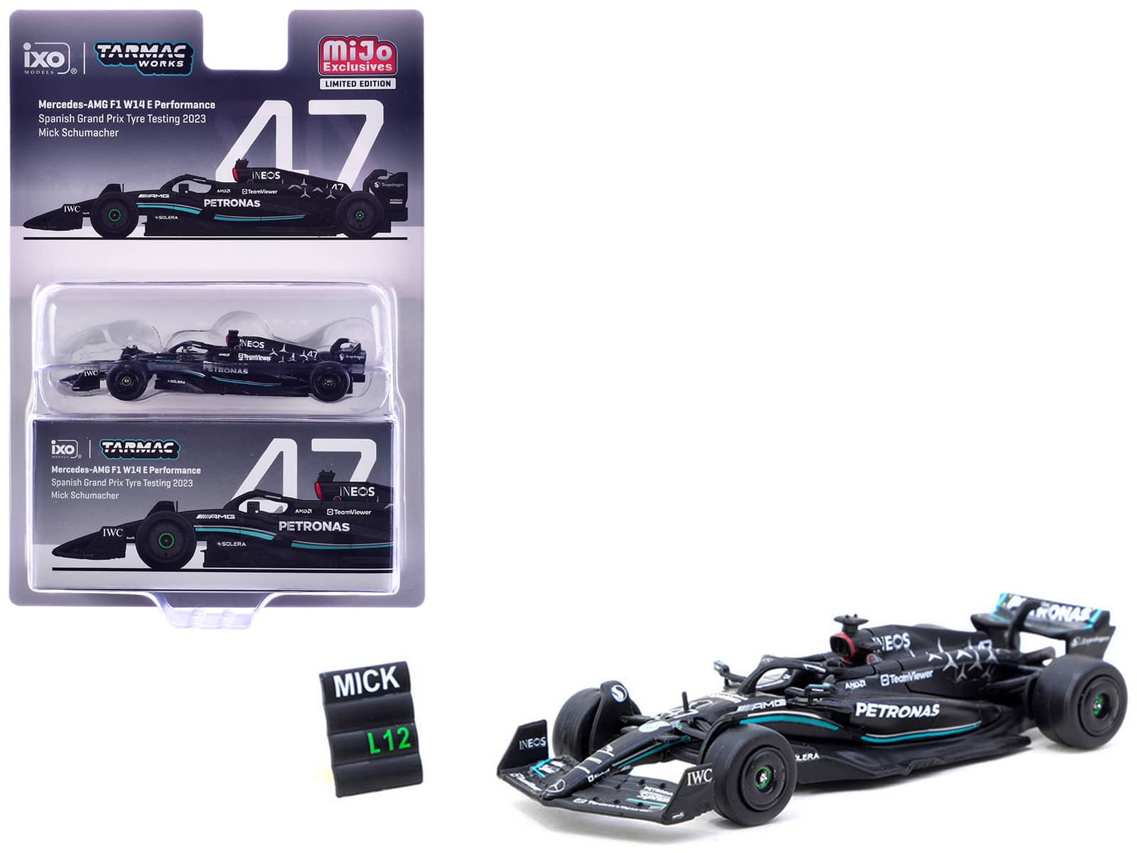 "Mercedes-AMG F1 W14 E Performance #47 F1 ""Spanish GP Tyre Testing"" (2023) with Pit Board 1/64 Diecast by Tarmac Works" price history on PriceWatchPro