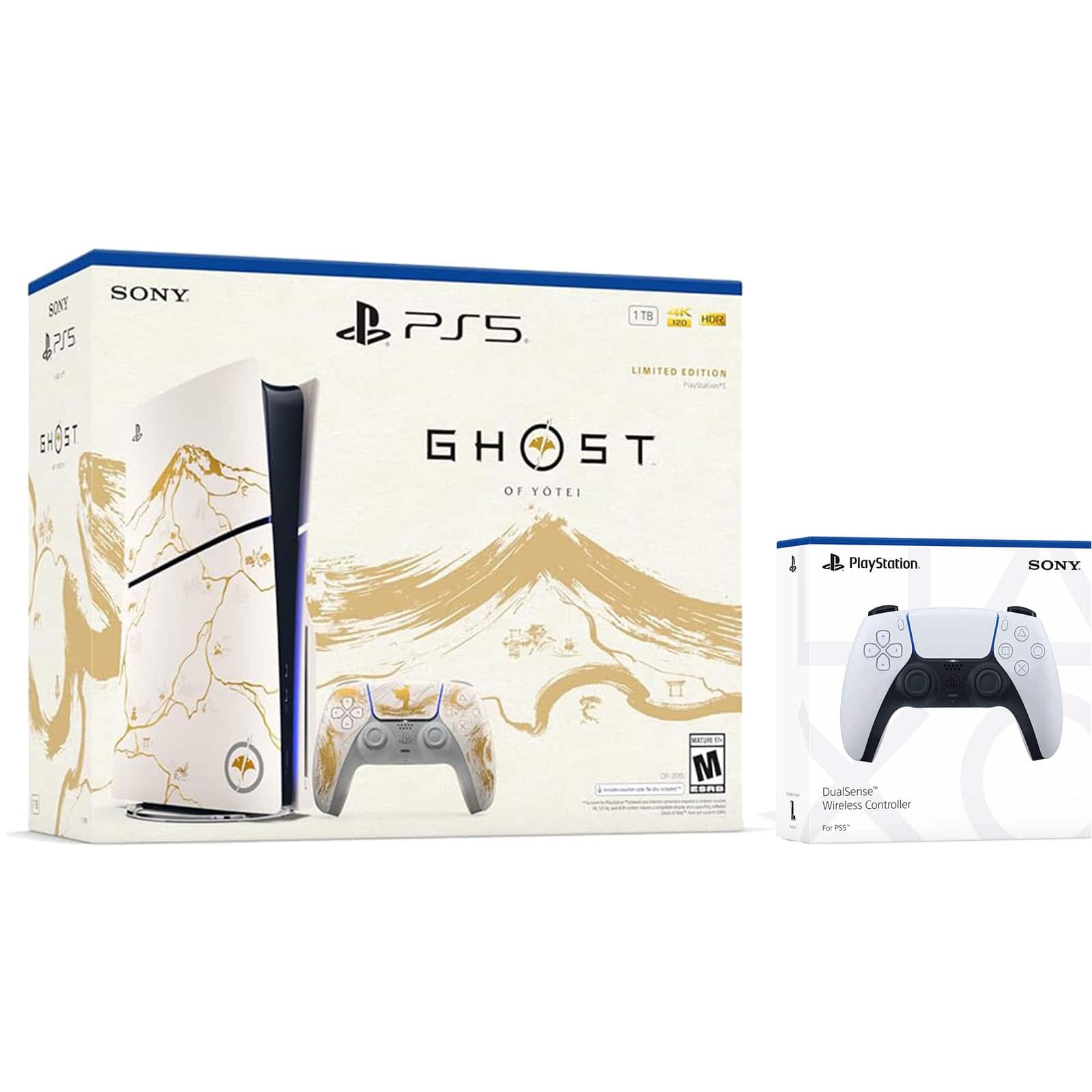 PlayStation 5 Ghost of Yotei Disc Bundle + Extra Controller - PlayStation 5