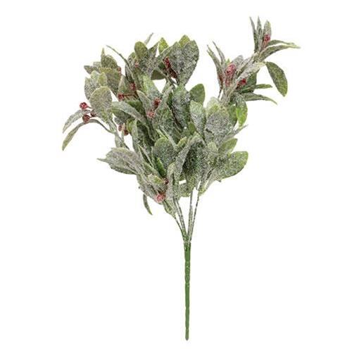 Front. BreeBe - *Flocked Sparkle Mistletoe Bush - Multi.