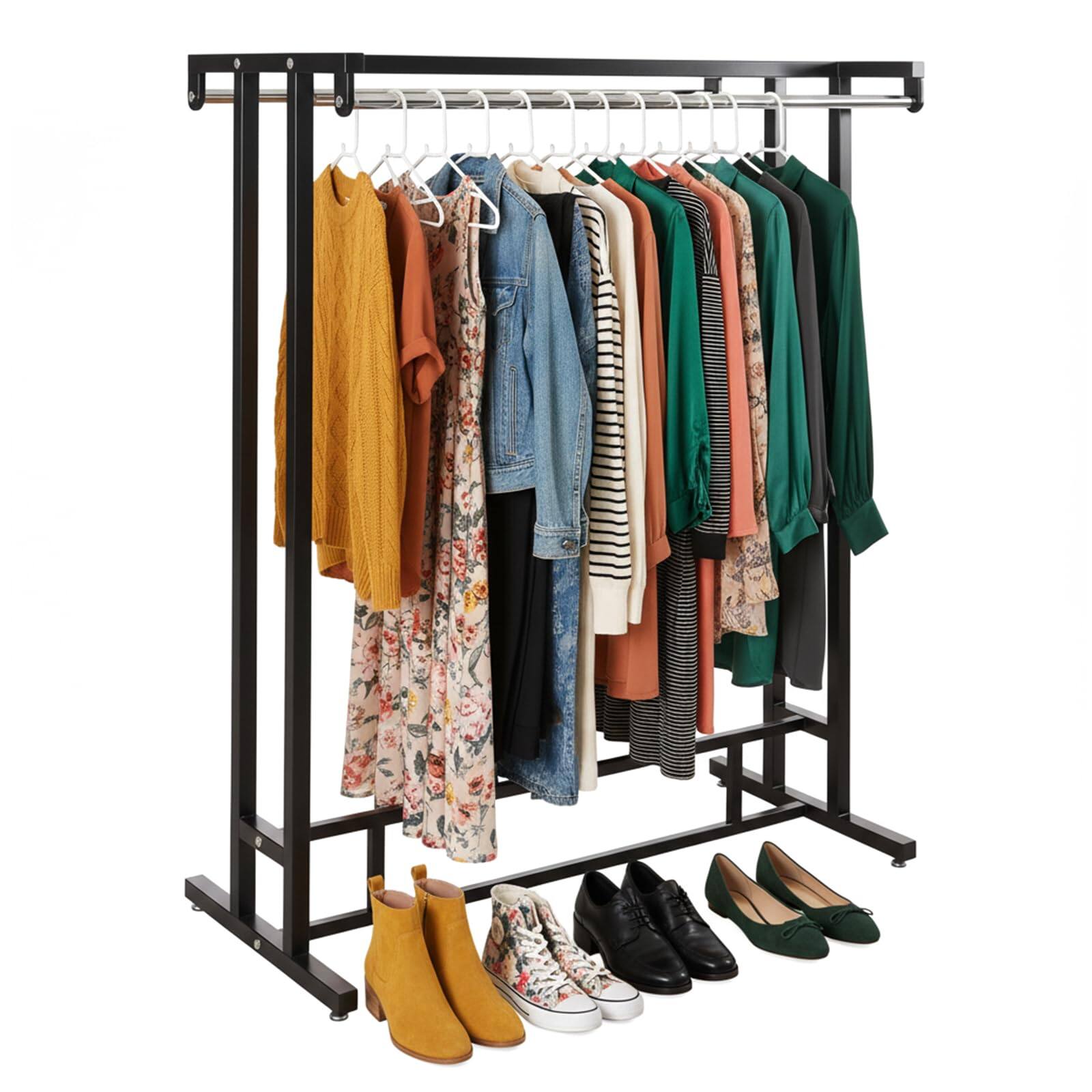 Hirose Alice MyGift Stainless Steel Freestanding Garment Rack Heavy ...