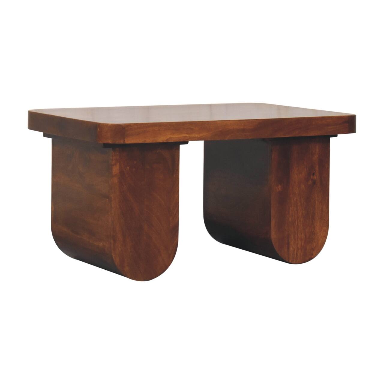 Left. Artisan Furniture - Chunky Chestnut Coffee Table - Brown.