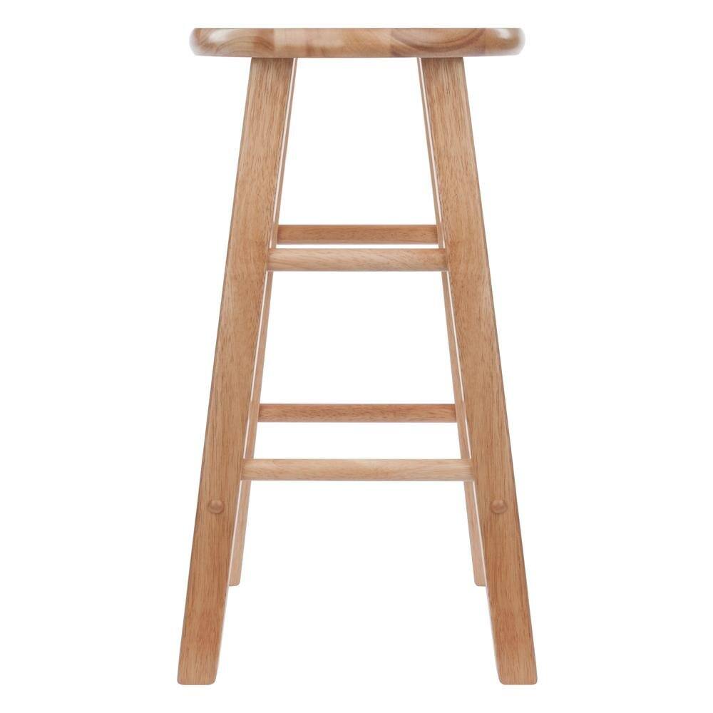 Alt View 1. FurniFact - Natural Solid Wood Kitchen Stools Set of 2, Bar Chairs for Counter Seating - Natural.