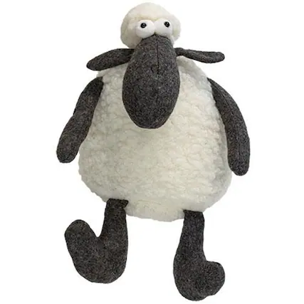 Front. BreeBe - Sherman the Sheep - White, Black.