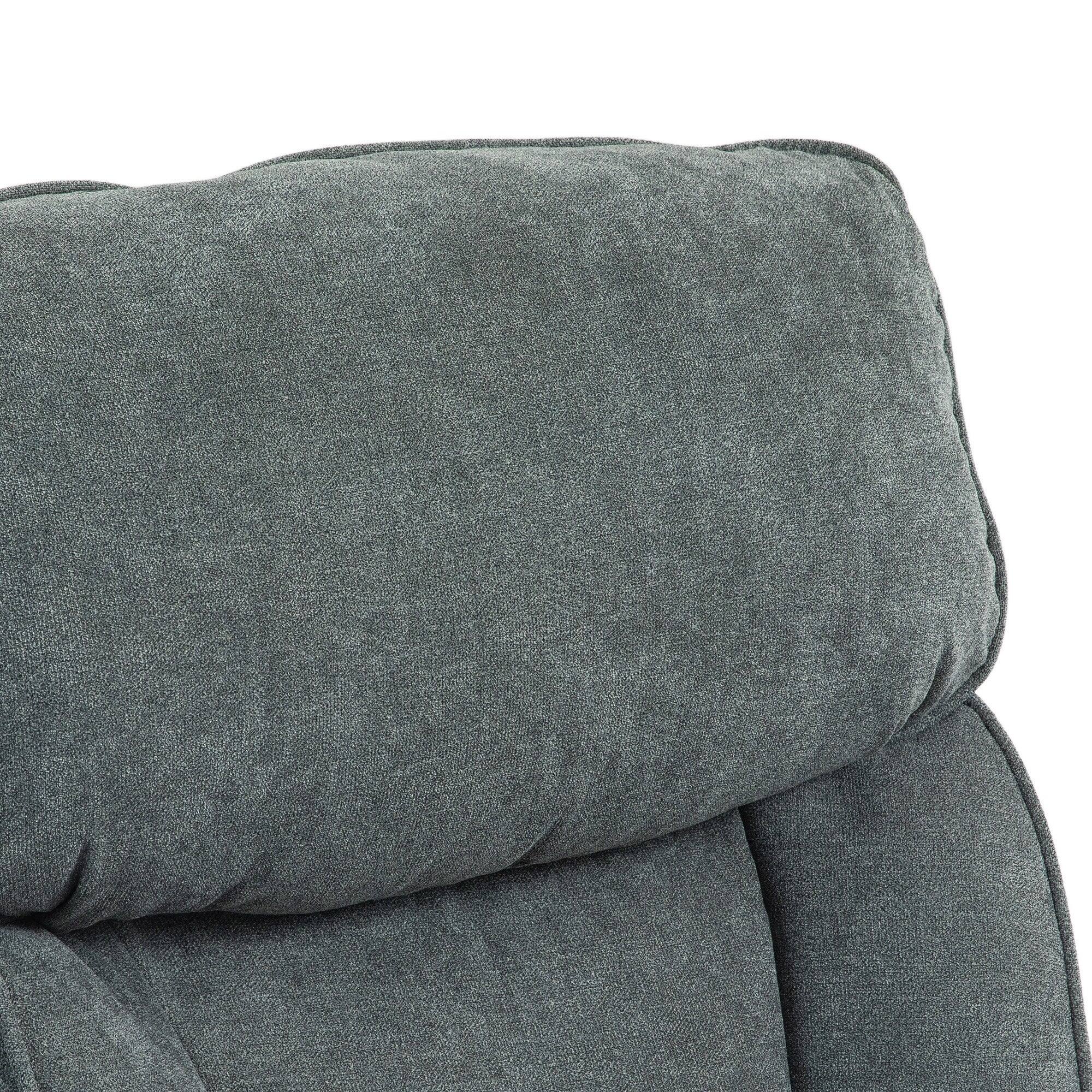 Alt View 7. Platinum-Level - Big and Tall Office Chair, 450 lb Capacity, High-Back Linen-Feel Fabric Executive Chair with Padded Armrests - Gray.