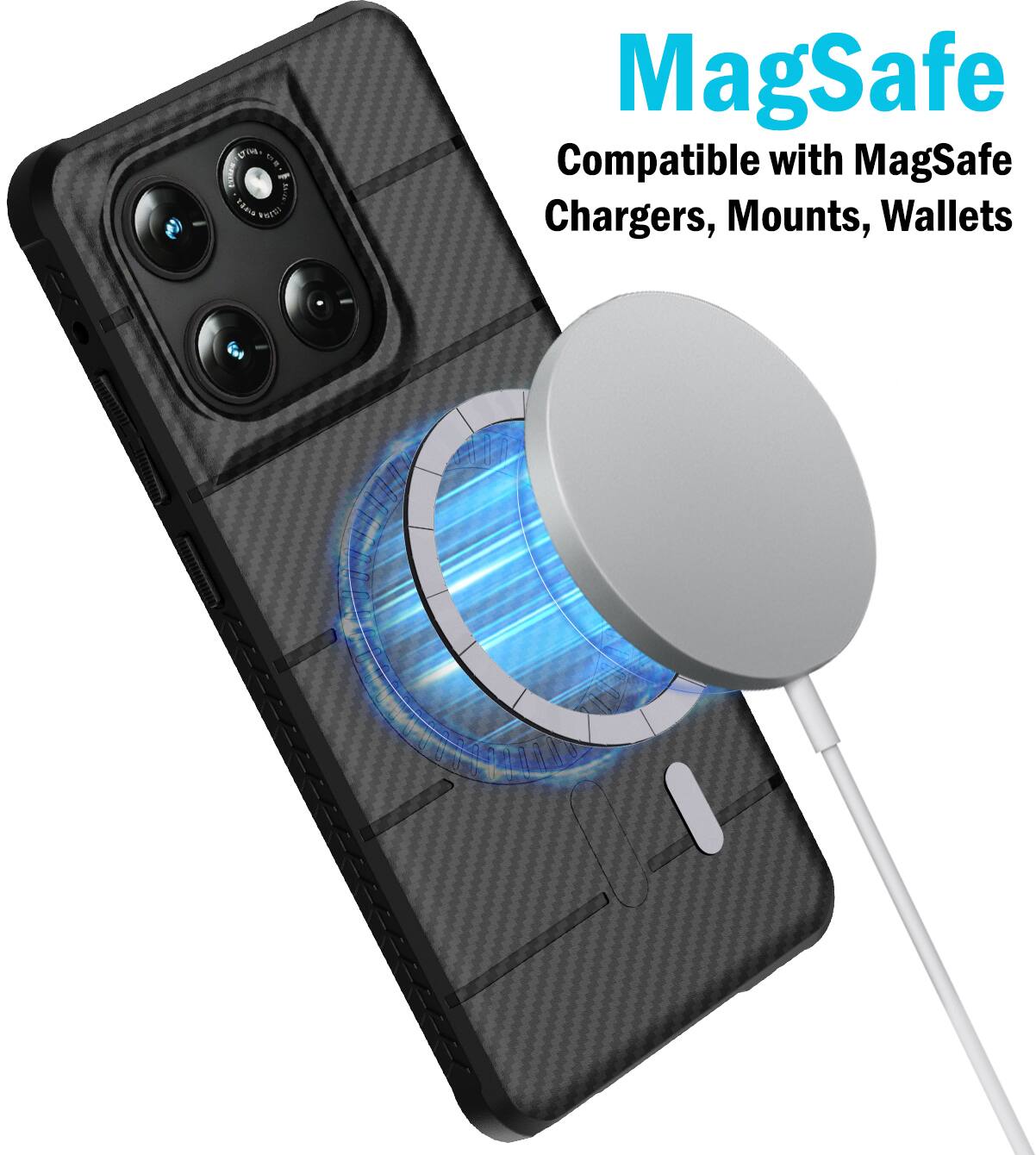 MagSafe Compatible with MagSafe Chargers, Mounts, Wallets