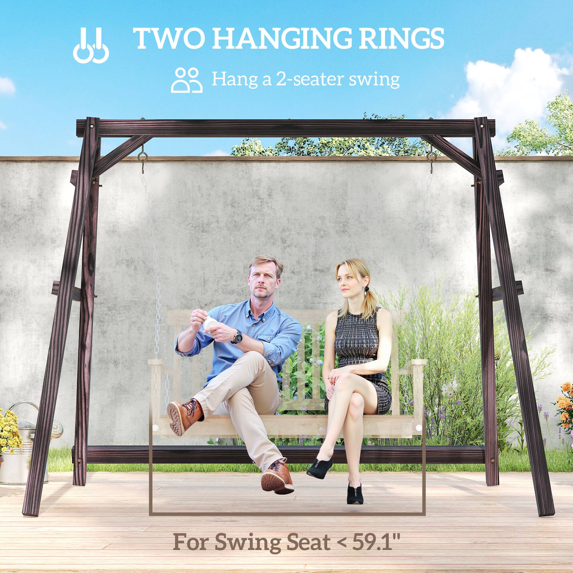 TWO HANGING RINGS  
Hang a 2-seater swing  

For Swing Seat < 59.1"