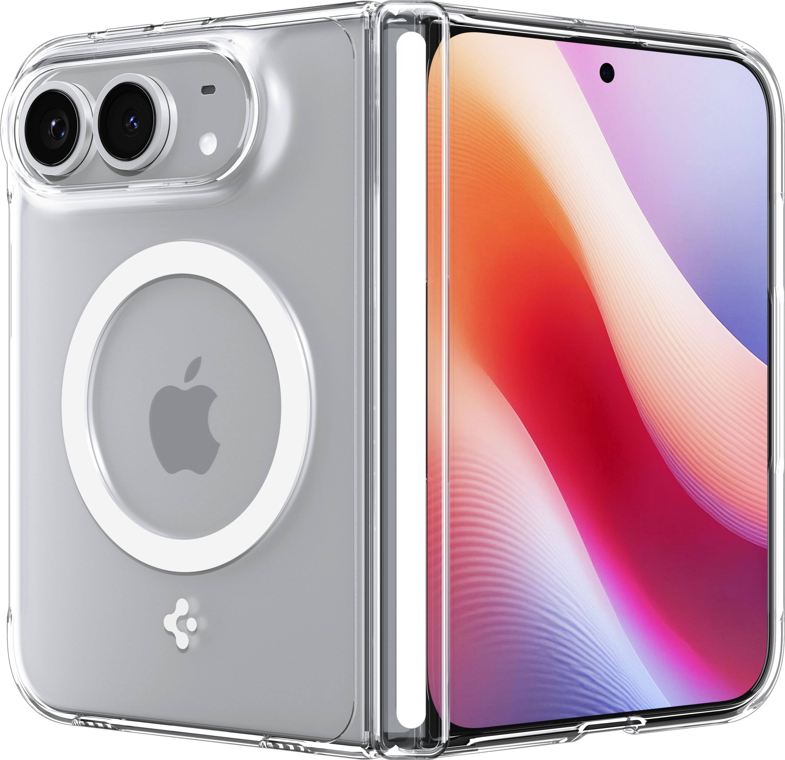 Angle. Spigen - Spigen Crystal Hybrid Pro MagFit for iPhone Duo - Clear.