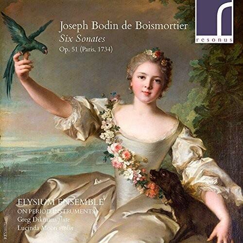Joseph Bodin de Boismortier  
Six Sonates  
Op. 51 (Paris, 1734)  

ELYSIUM ENSEMBLE  
ON PERIOD INSTRUMENTS  

Greg Dikmans flute  
Lucinda Moon violon  

RES10171