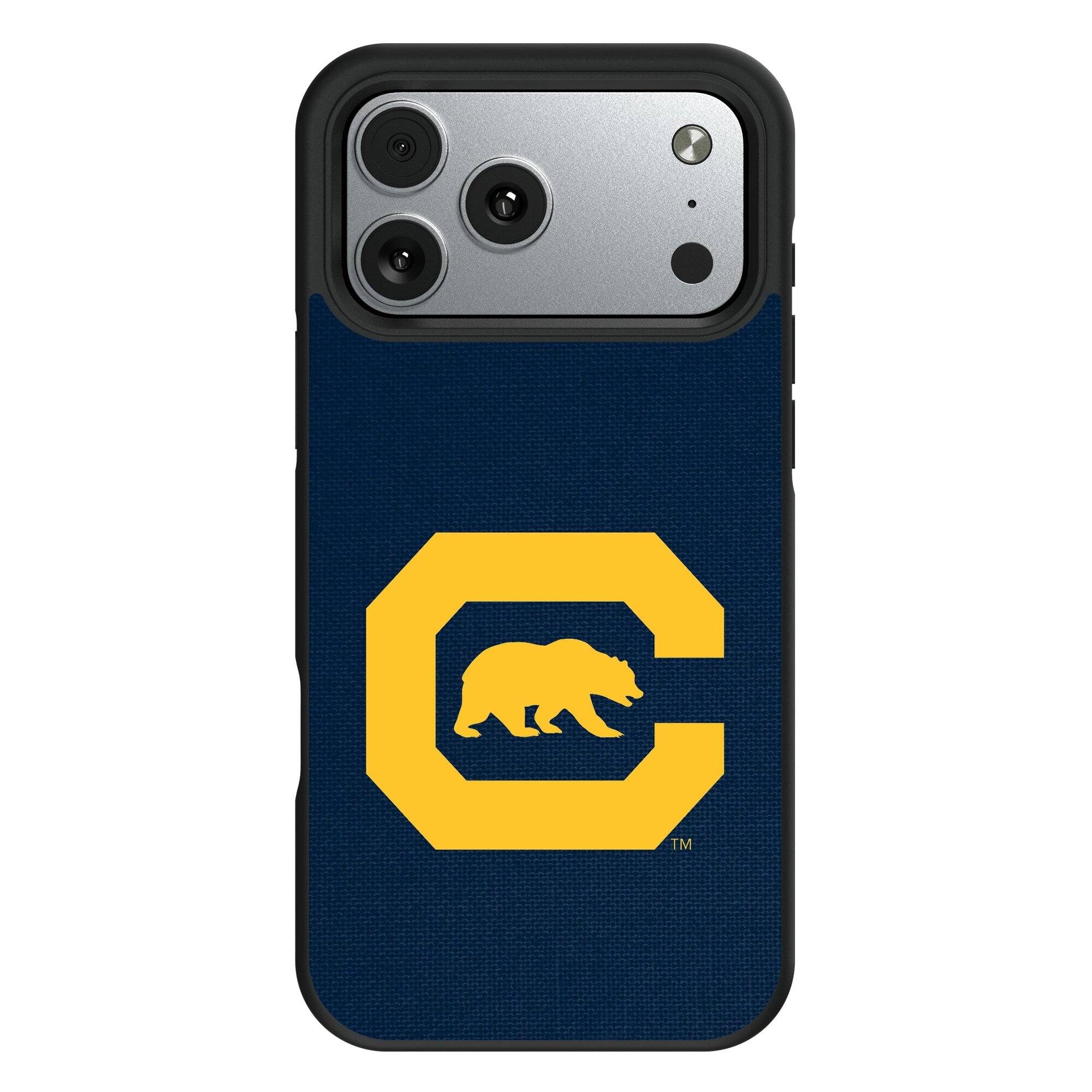Front. Keyscaper - Cal Bears Bump Case with 8.2ft Drop Protection - 15 Plus - Black.