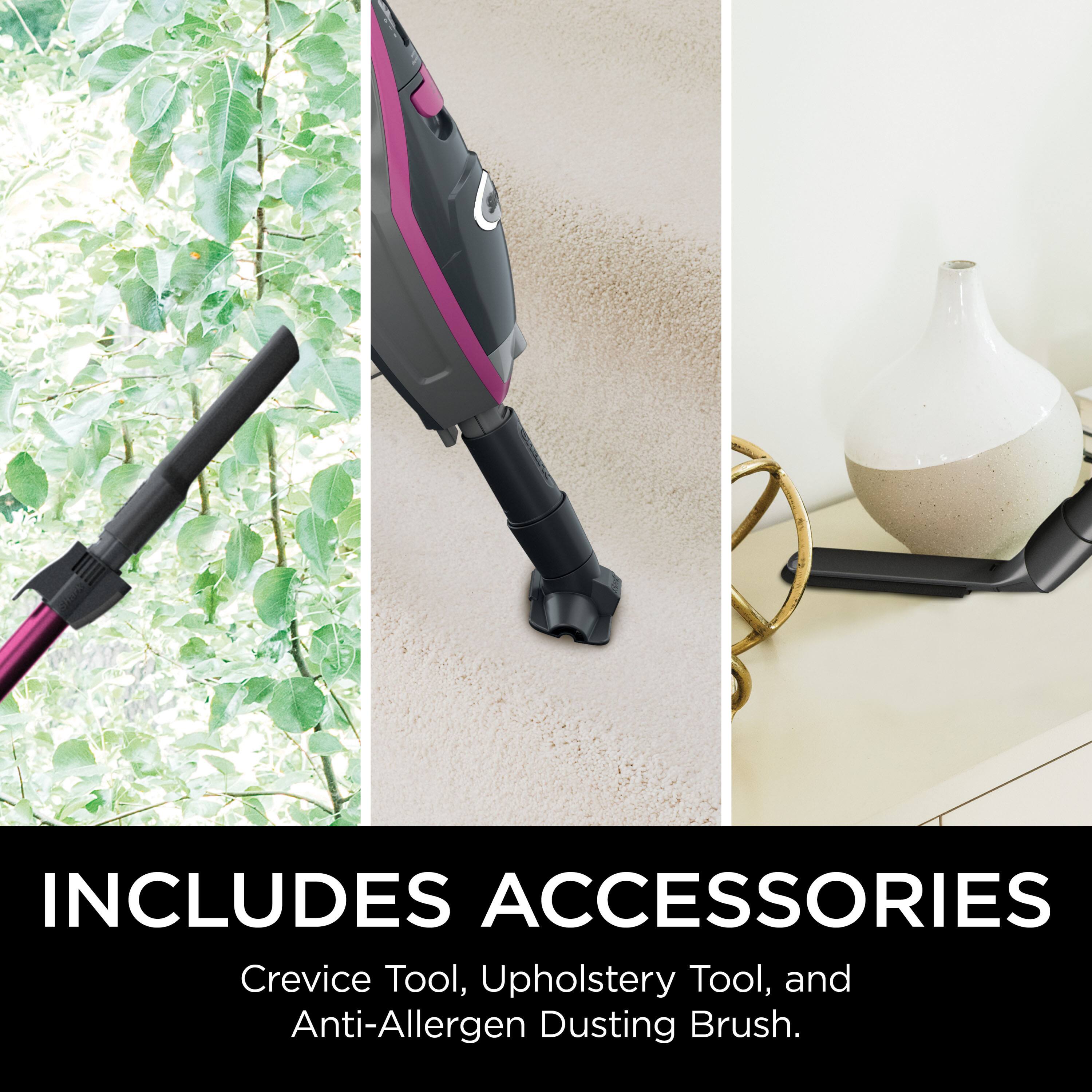 INCLUDES ACCESSORIES  
Crevice Tool, Upholstery Tool, and Anti-Allergen Dusting Brush.