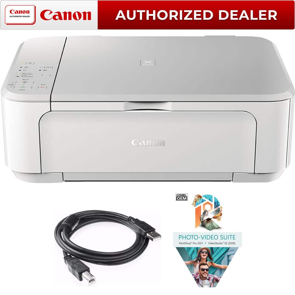 Canon - Pixma MG3620 Wireless Inkjet All-In-One Multifunction Printer + Corel Photo Video Suite Bundle