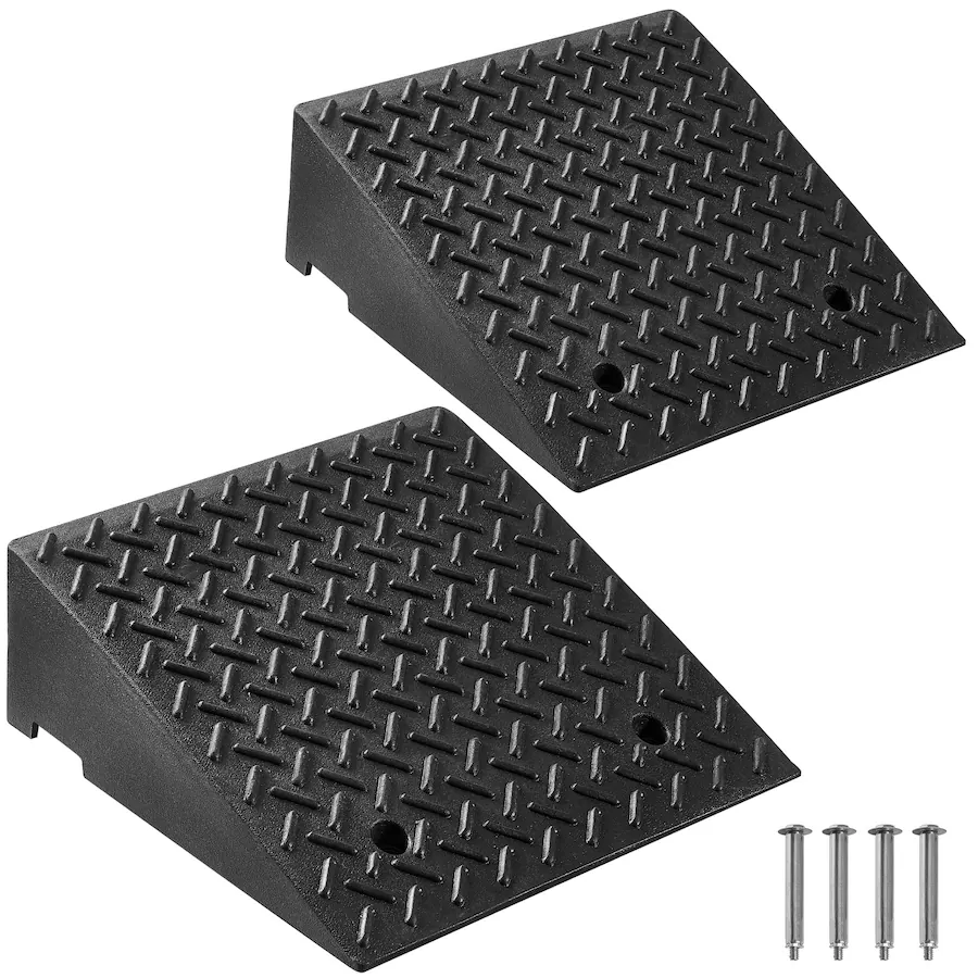 Model Walk In Ramp VEVOR Driveway Curb Ramp, 7000 lbs Load Capacity, 7 Inches Rise Height ...