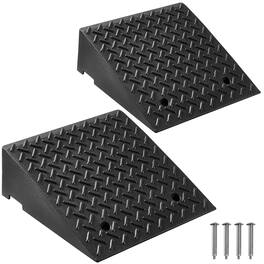 VEVOR - Driveway Curb Ramp, 7000 lbs Load Capacity, 7 Inches Rise Height Heavy Duty Curbside Bridge Ramp with Drainage Tank - Black