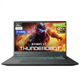 Thunderobot - STORM 17.3" QHD Gaming Laptop - Intel Core i7-13620H with 64GB RAM - NVIDIA GeForce RTX 5070 - 2TB SSD - Black