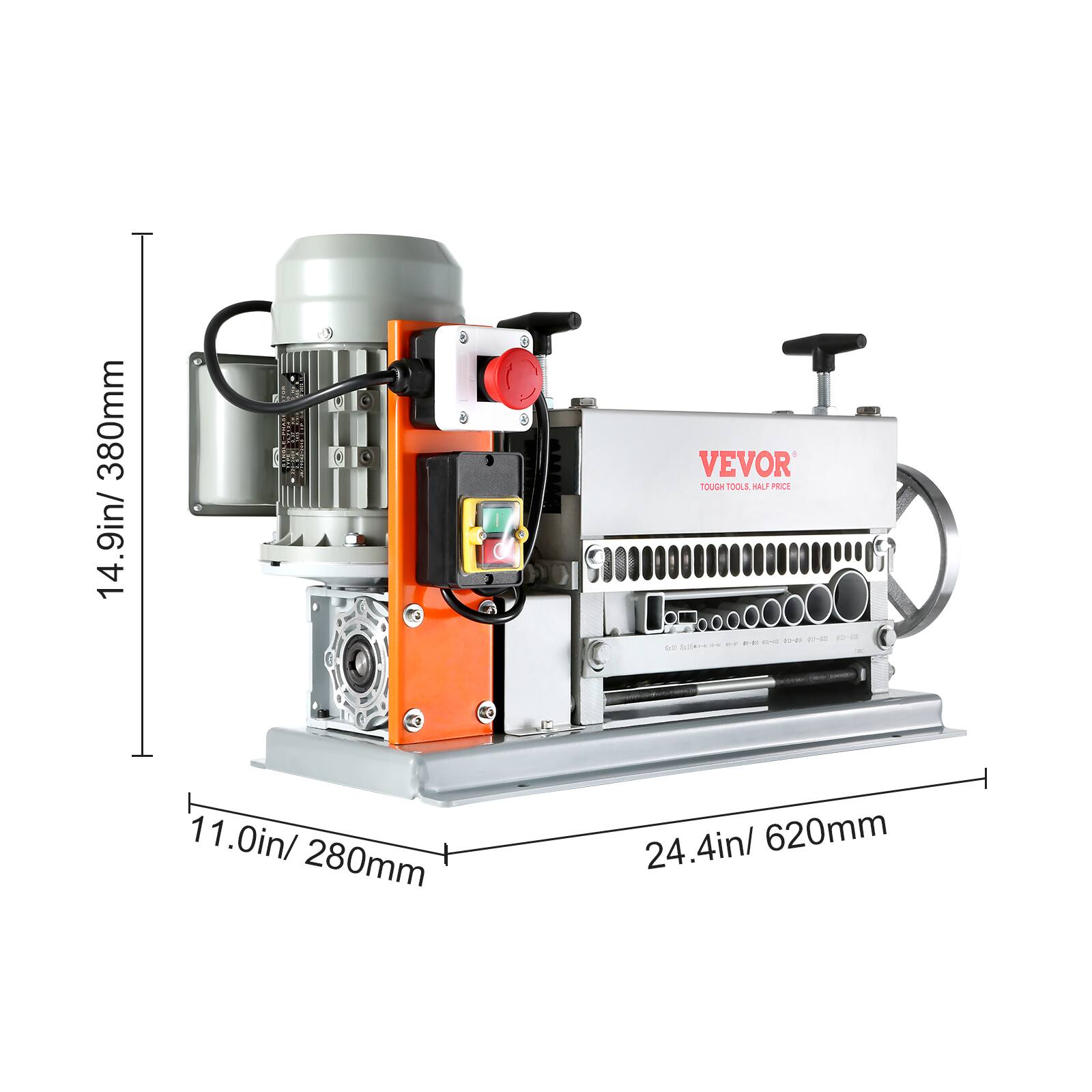 380mm 14.9in/  
VEVOR TOUGH TOOLS HALF PRICE R-AI --- 10-01 00-00  
11.0in/ 280mm  
24.4in/ 620mm