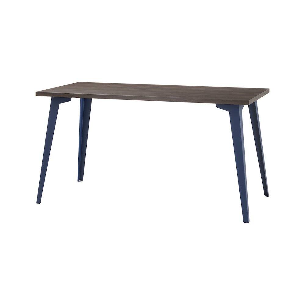 Alt View 2. Orison - Orison Office 27x57 Mid Century Modern Desk, Navy / Trail Walnut - Blue.