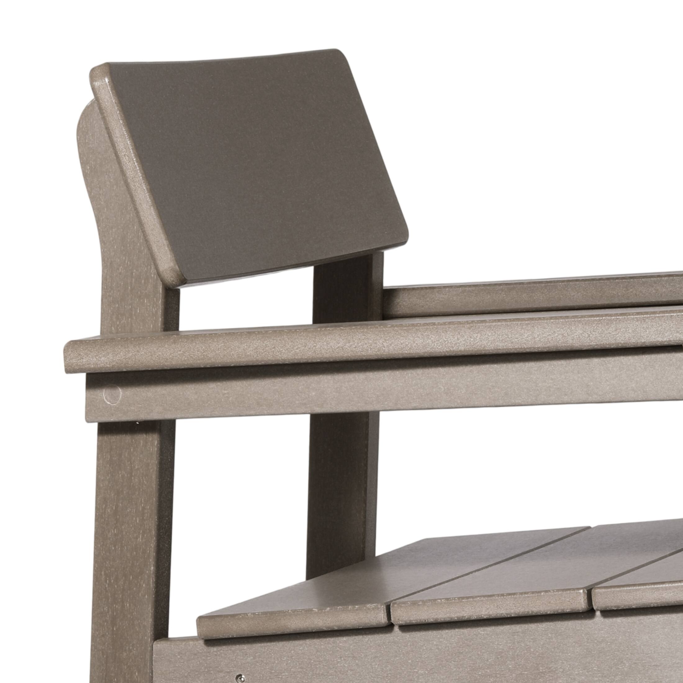 Alt View 2. WestinTrends - WestinTrends Paloma Modern HDPE Outdoor Patio Dining Arm Chairs (Set of 2) - Weathered Wood.