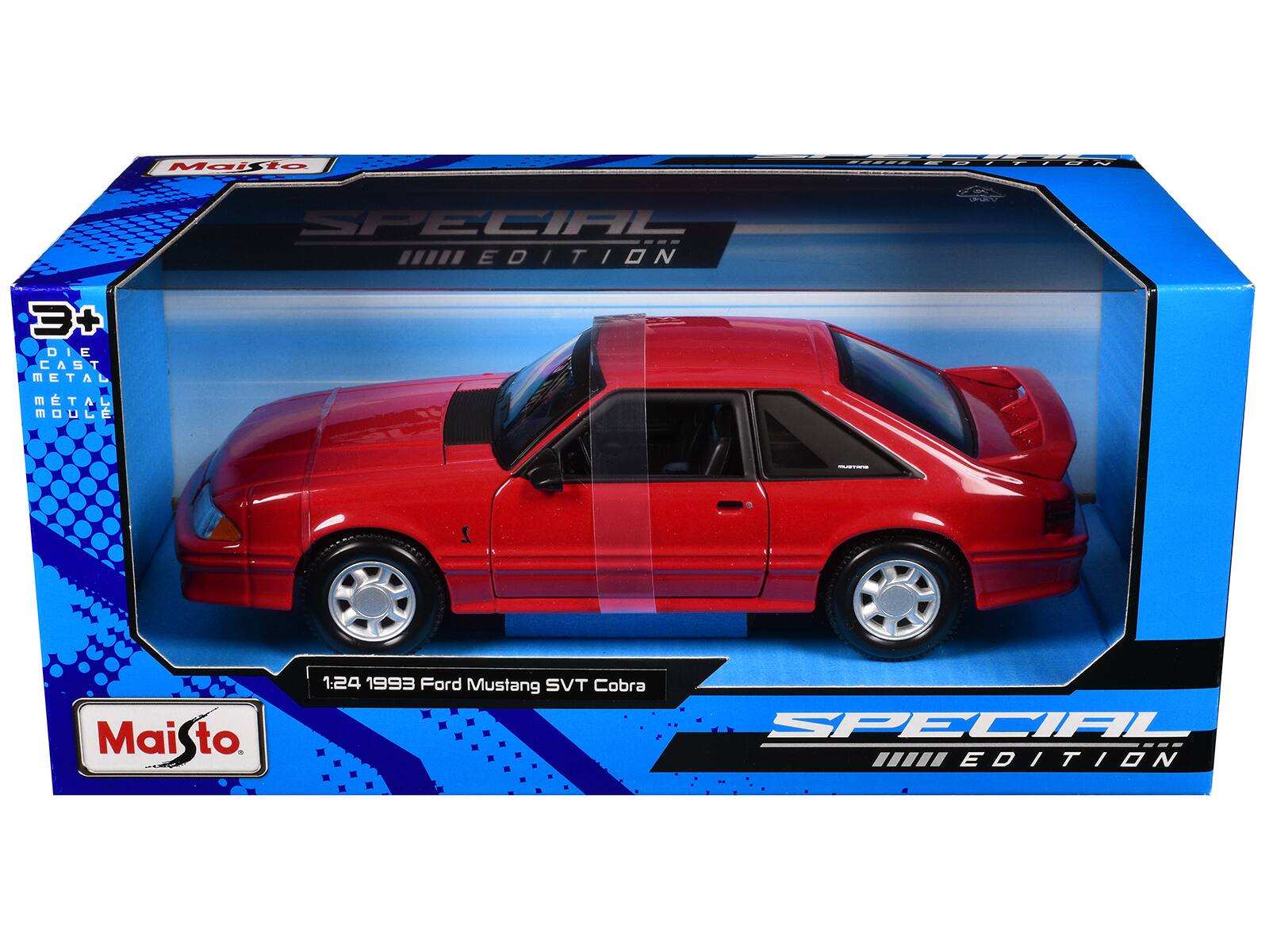 Maisto  
SPECIAL EDITION  
3+  
DIE CAST METAL  
1:24 1993 Ford Mustang SVT Cobra  
SPECIAL EDITION