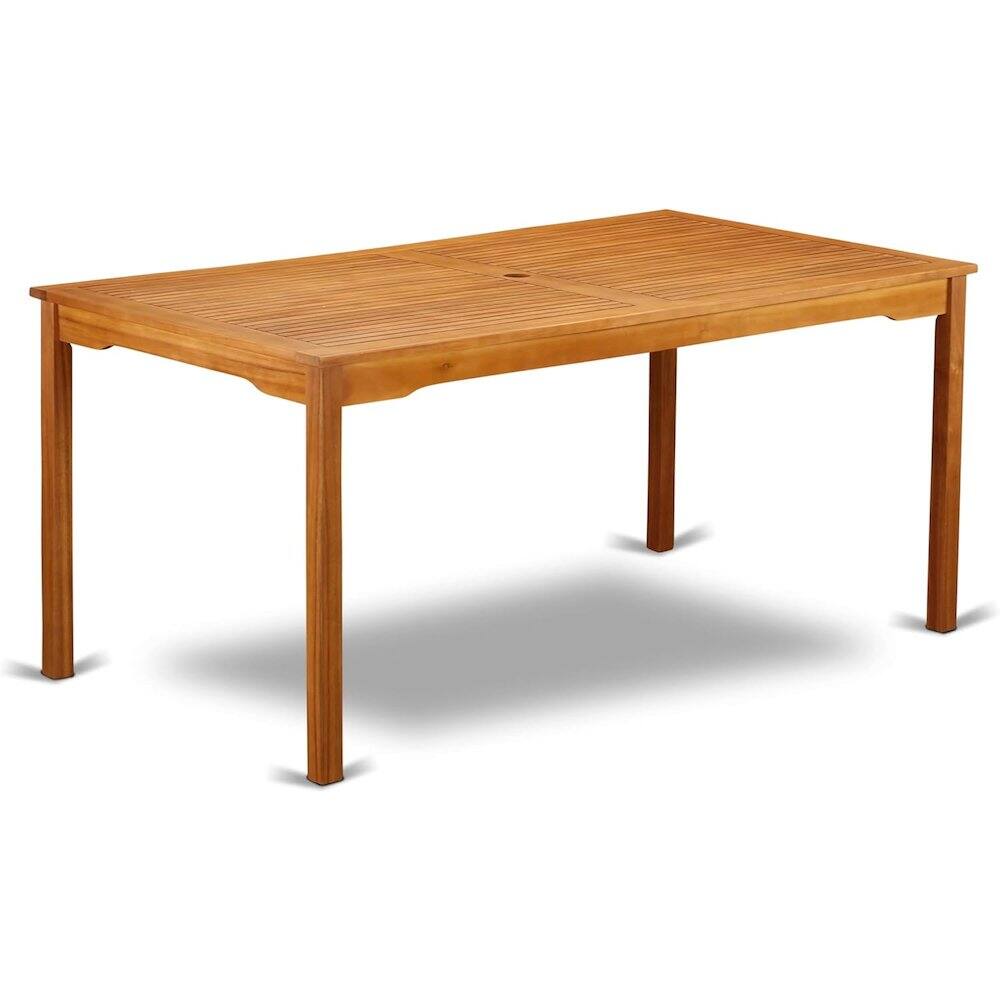 Back. East West Furniture - Wooden Patio Set Natural Oil - Brown.