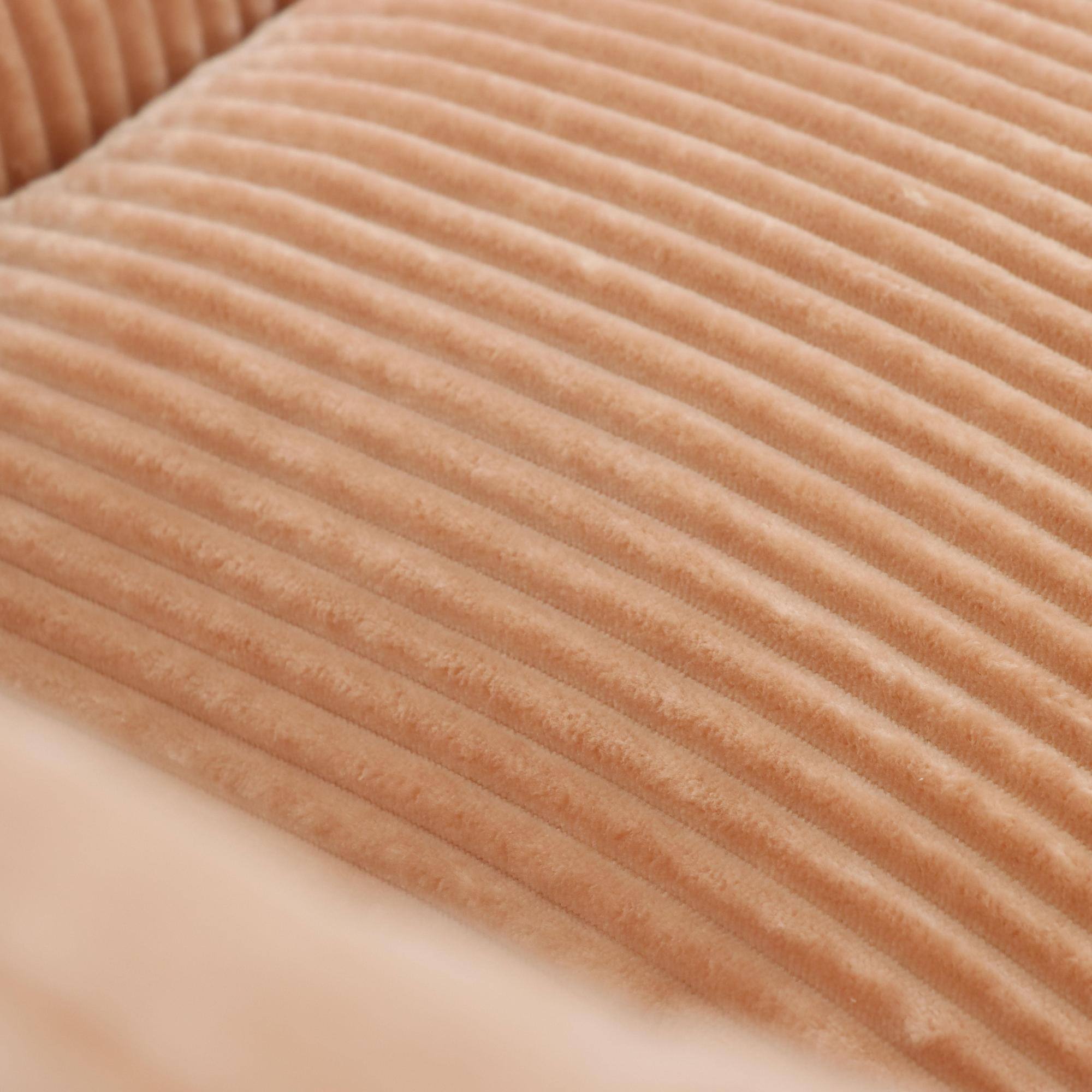 Alt View 4. GOODSILO - Plush Corduroy Fabric Beanbag Sofa for Cozy Living Spaces and Comfortable Lounging - Pink.