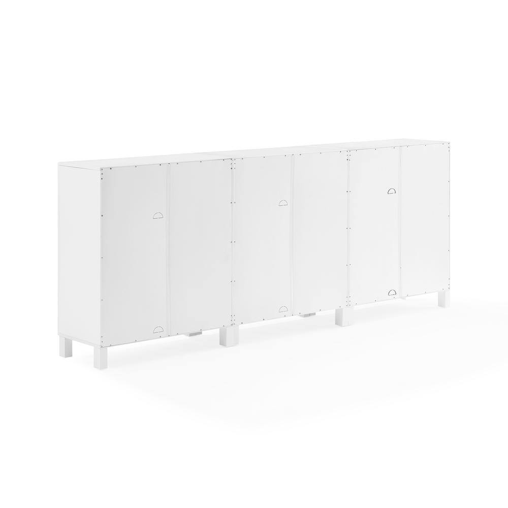 Alt View 1. Crosley Furniture - Cassai 3-Piece Media Sideboard Cabinet Set - 3 Storage Pantries - White.