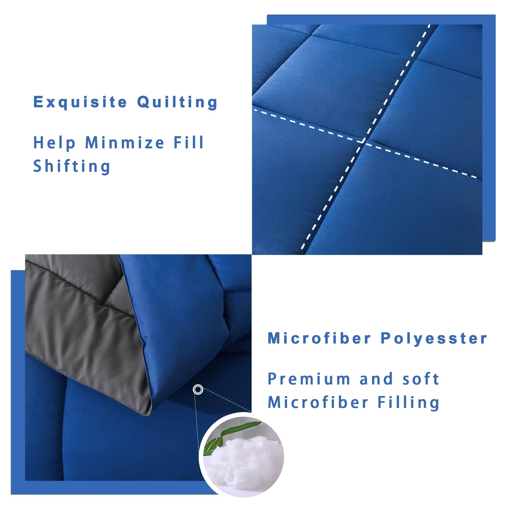 Exquisite Quilting  
Help Minimize Fill Shifting  

Microfiber Polyester  
Premium and soft Microfiber Filling