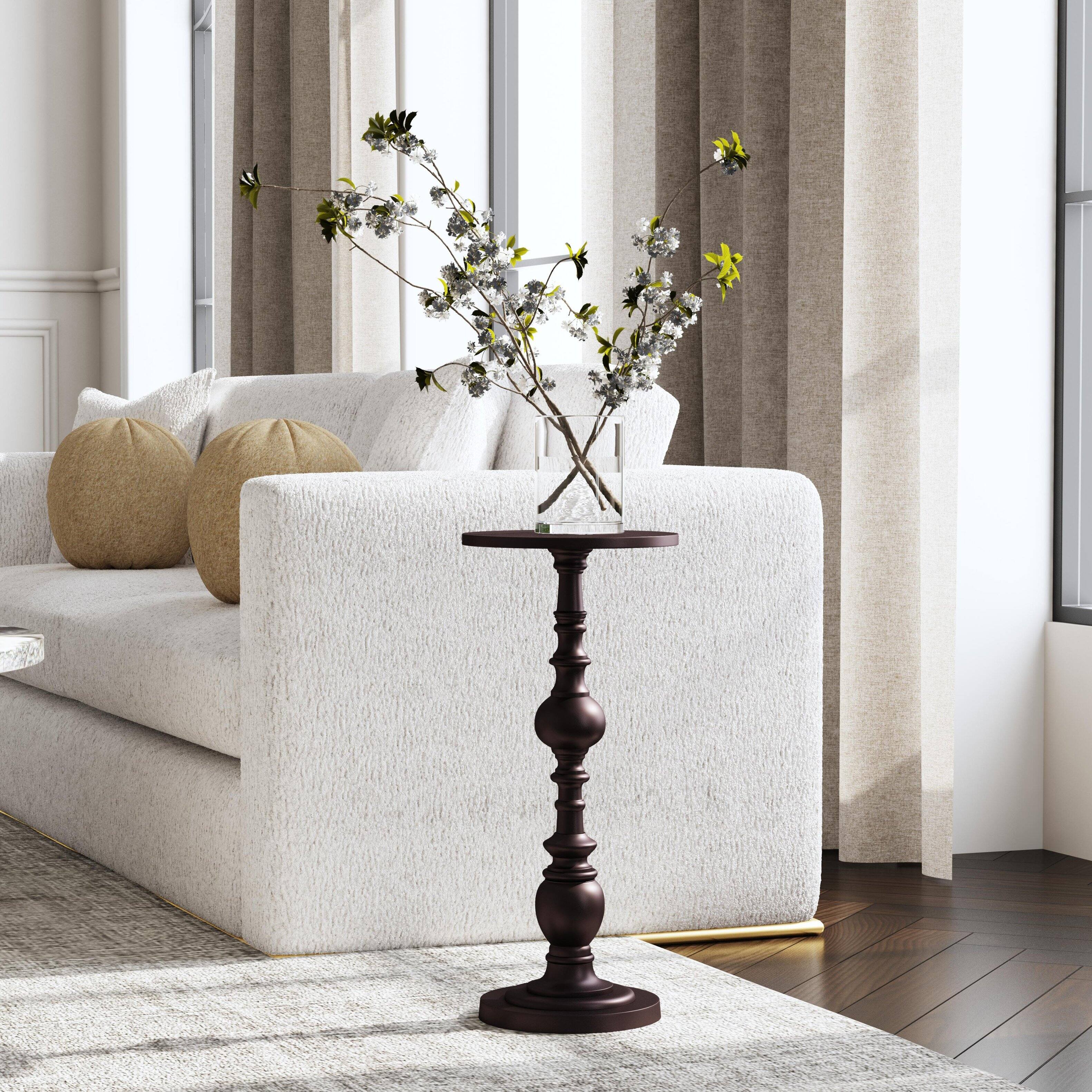 Alt View 5. Butler Specialty - Darien Round Pedestal 10"W Side Table - Bronze.