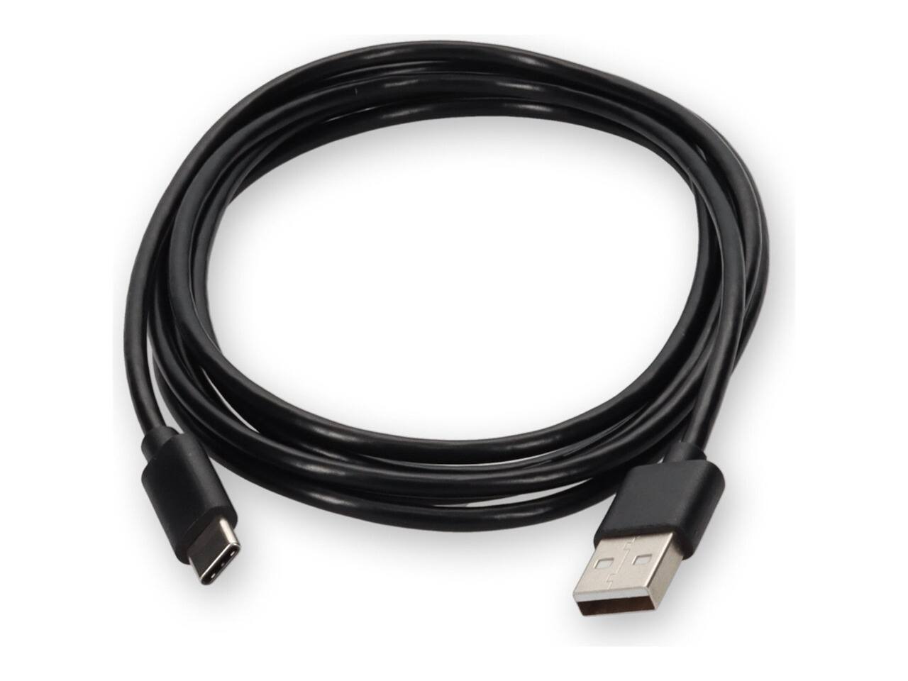 Alt View 2. AddOn - AddOn 2m USB A 2.0 Male to USB C 2.0 Male Black Extension Cable.