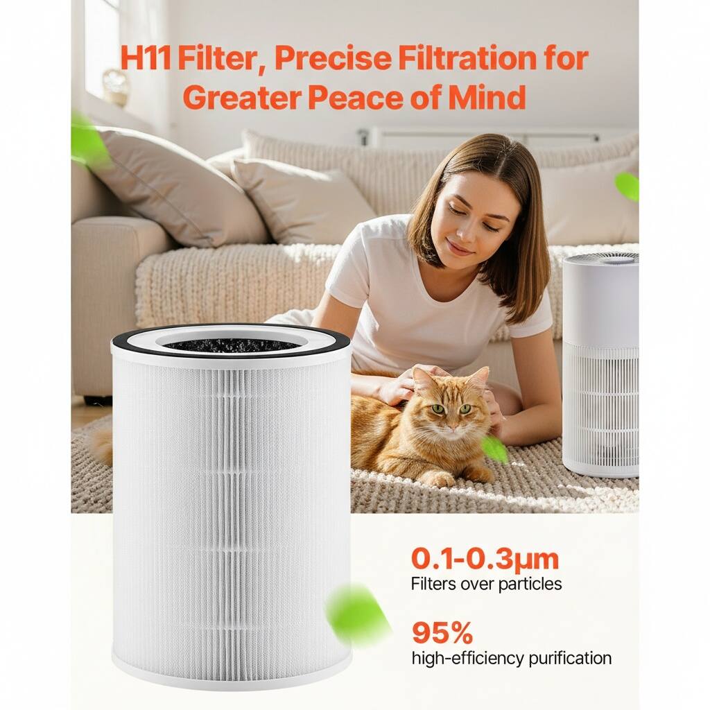 H11 Filter, Precise Filtration for Greater Peace of Mind

0.1-0.3µm Filters over particles

95% high-efficiency purification