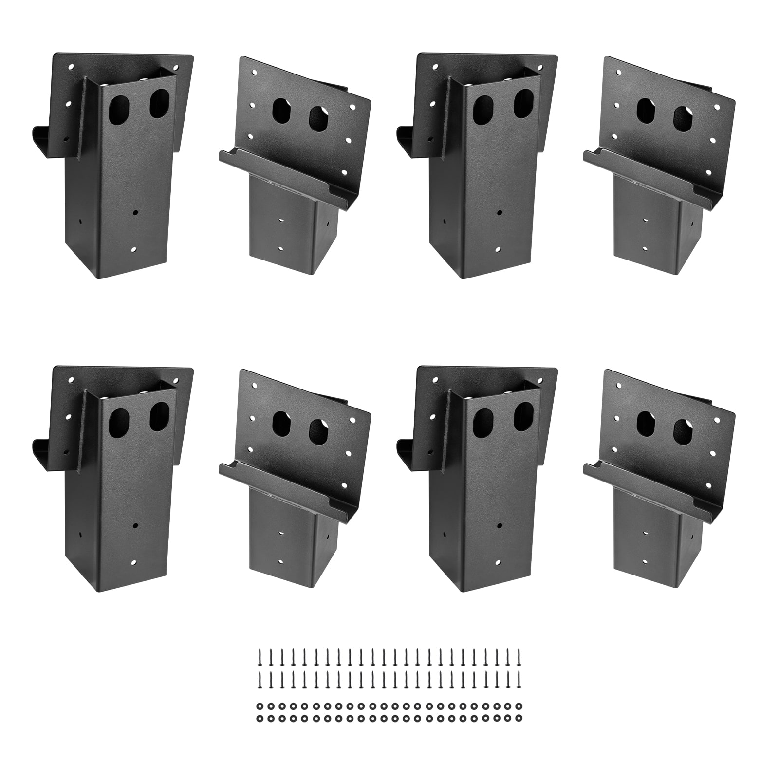 VEVOR - Deer Blind Brackets, Outdoor 3.6x3.6 Platform Bracket, Fit 3.5x3.5 In / 88.9x88.9 mm Lumber, 2204lbs/1000kg Capacity - Black