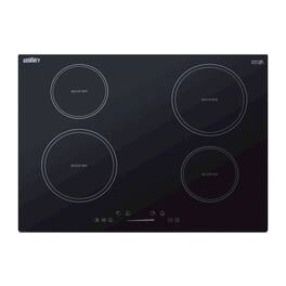 SUMMIT - 30" Wide 208-240V 4-Zone Induction Cooktop - Black