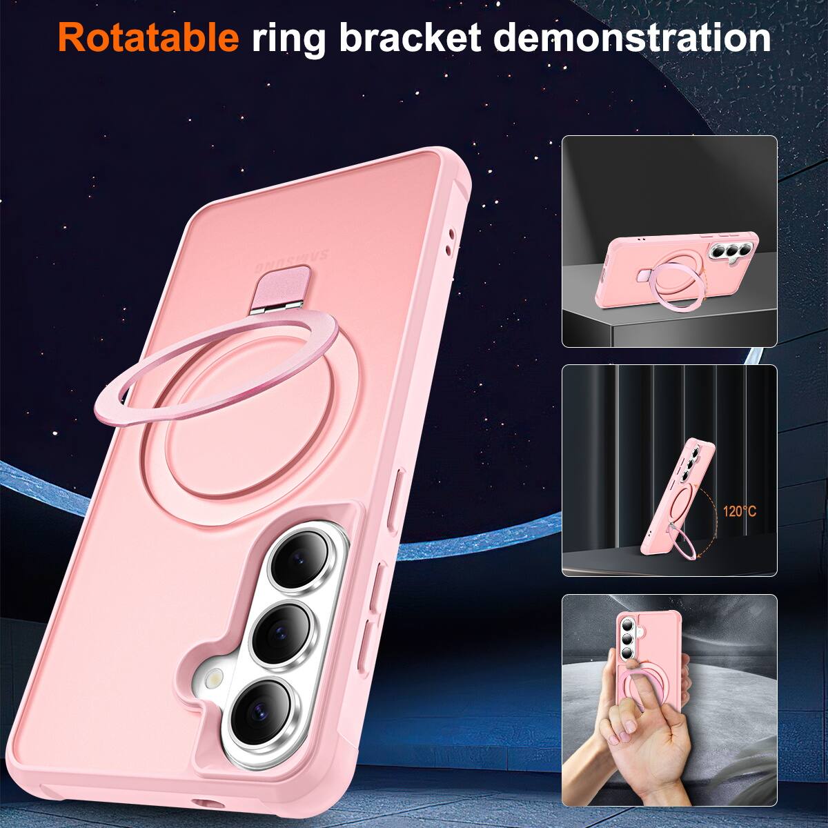Rotatable ring bracket demonstration

120°