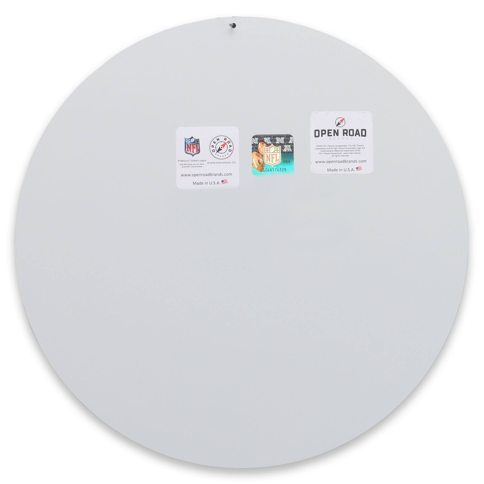 NFL  
© National Football League. All Rights Reserved.  
www.openroadbrands.com  
Made in U.S.A.

OPEN ROAD  
www.openroadbrands.com  
Made in U.S.A.

NFL  
00464774292