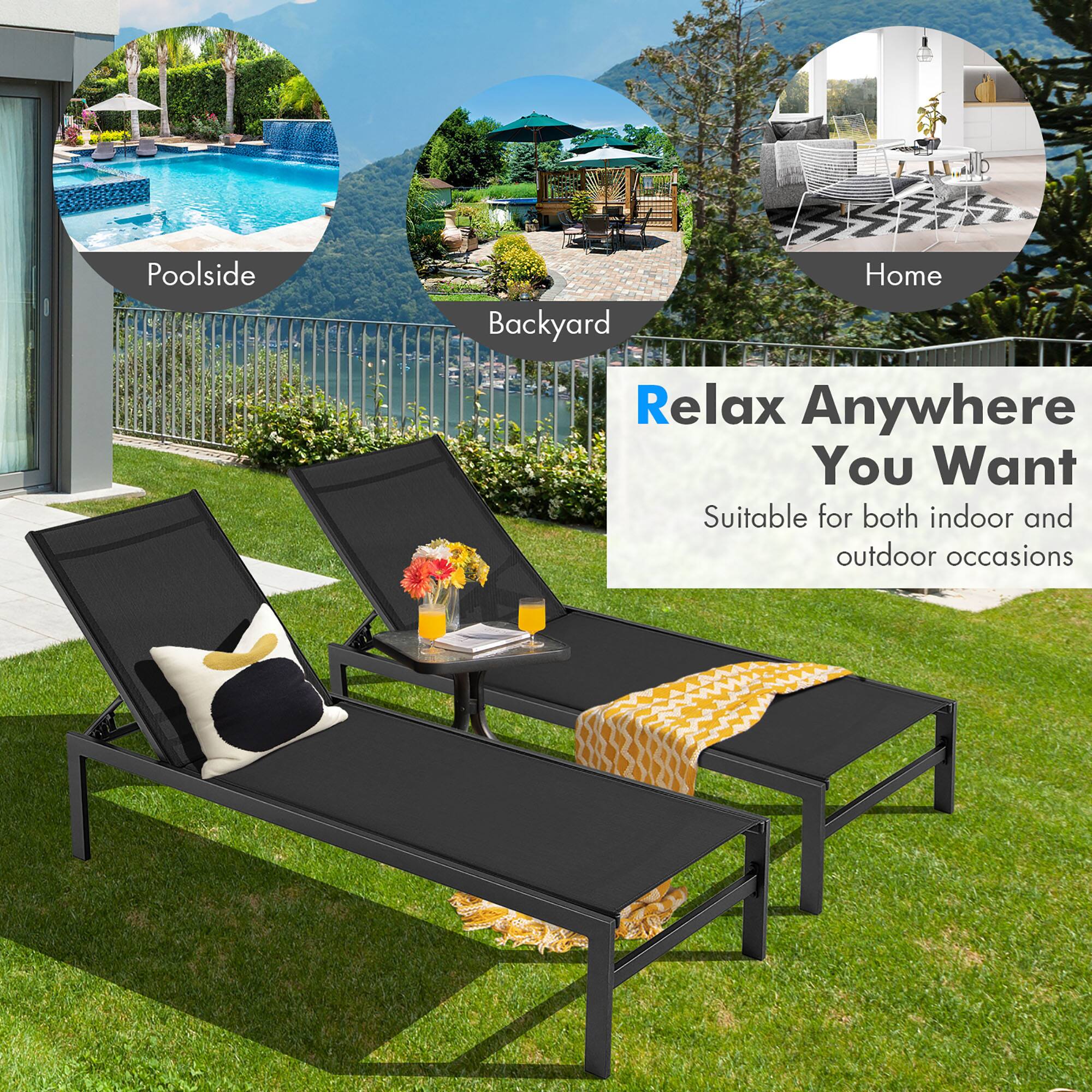 Relax Anywhere You Want, Suitable for both indoor and outdoor occasions, Poolside, Backyard, Home