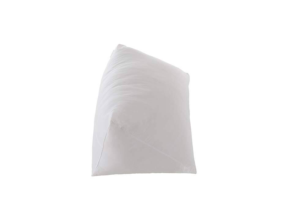 Alt View 4. Cheer Collection - Plushy Wedge Pillow for Reading in Bed - Large Backrest, Soft Headboard Cushion for Dorm or Home - White.