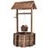 Alt View 2. Costway - Outdoor Wooden Wishing Well Bucket Flower Plants Planter Patio Garden Home Decor - Brown.